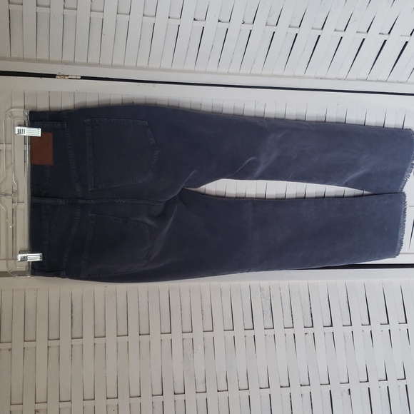 Madewell Gray Cali Demi Boot Cut Frayed Hem Courdoroy Button Fly Jeans Size 25P - Picture 4 of 7